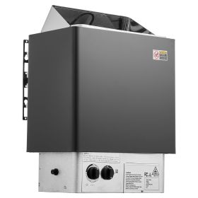 Sauna Heater, 2KW AC 120V Electric Sauna Stove, Dry Steam Bath Saunas Stove with Pre-Drilled Bracket, Fit 52.9 to 88.2 CU.FT Saunas Rooms