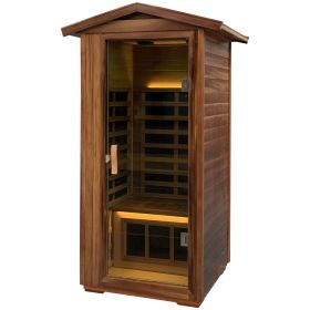 Red Cedar Single Outdoor Sauna Outdoor Indoor Wooden Sauna Room