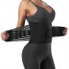 Women's waist training device Neoprene sauna sweat training belt waist shaping belt (black) XXL code