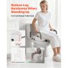 Raised Toilet Seat with Arms, 300 lbs Load Capacity, 3.5-Inch Lift Height, Widened Commode Elevated Toilet Seat Riser with Padded Handles for Seniors