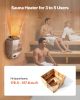 Sauna Heater, 6KW 240V Electric Sauna Stove, Dry Steam Bath Saunas Stove with Pre-Drilled Bracket, Fit 176.5 to 317.8 CU.FT Saunas Rooms