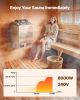 Sauna Heater, 6KW 240V Electric Sauna Stove, Dry Steam Bath Saunas Stove with Pre-Drilled Bracket, Fit 176.5 to 317.8 CU.FT Saunas Rooms