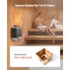 Sauna Heater, 2KW AC 120V Electric Sauna Stove, Dry Steam Bath Saunas Stove with Pre-Drilled Bracket, Fit 52.9 to 88.2 CU.FT Saunas Rooms