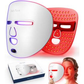 LED Face Mask Facial Care Tool, Red Light Therapy Mask for Face for Skincare at Home Travel