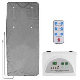 5.9x2.6FT Infrared Sauna Blanket for Home Sauna Bag Mat for Weight Loss Detox with 95-176?Adjustable Temperature 1-60Mins Timer Remote Control