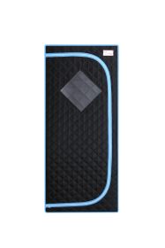 Portable Full Size Black Infrared Sauna tentâ€“Personal Home Spa, with Infrared Panels, Heating Foot Pad,Controller, Foldable Chair
