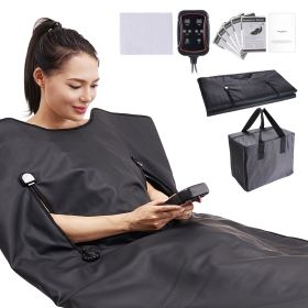 Sauna Blanket for Detoxification, Portable Far Infrared Sauna for Home with Arm Holes for Comfort, 1-6 Level Adjustable Temp Range 95-185 Fahrenheit