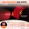Red Light Therapy Belt for Waist, 660nm & 850nm Red Light Therapy Pad with Timer, 112 LEDs, 3-Level Vibration & 3 Intensities