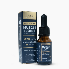Muscle & Joint Relief Hemp Tincture – Full-Spectrum CBD + CBG + CBN - Fast-Acting Pain Support, Recovery Boost, Natural Comfort Formula (Strength: Light, size: 15 ML)
