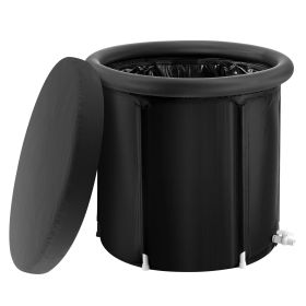 Ice Bath Tub, Cold Water Therapy Plunge Tub for Athletes, Portable Outdoor Ice Barrel Plunge Pool for Recovery (Default: Default)