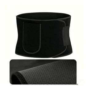 Unisex-Taillengürtel mit Handytasche – Schlankheitsgürtel zur Straffung des Bauches (Color: Black)
