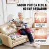 Far Infrared Heating Pad, Amethyst Heating Pad with Jade & Tourmaline Stones, 660nm Photon Light & Negative Ions